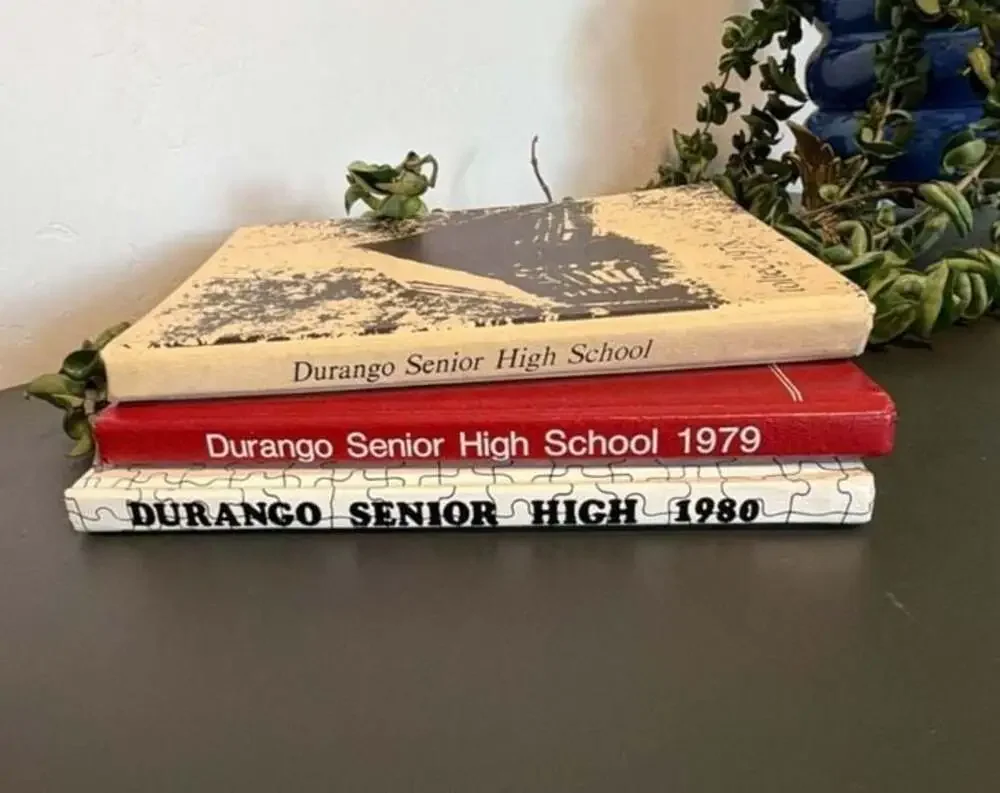 Lot of 3 Vintage Durango Senior High School Yearbooks (1978, 1979, 1980)